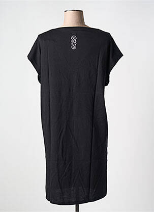 Robe mi-longue manches courtes manches courtes noir TANIT CODE femme
