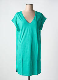 Robe mi-longue manches courtes manches courtes bleu TANIT CODE femme