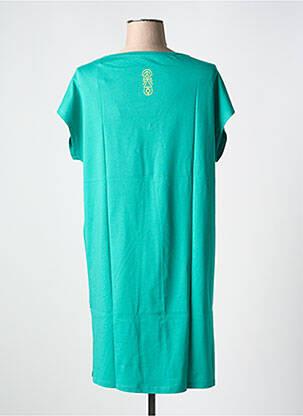 Robe mi-longue manches courtes manches courtes bleu TANIT CODE femme
