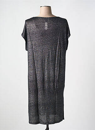 Robe mi-longue manches courtes manches courtes noir TANIT CODE femme