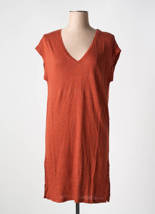Robe mi-longue marron TANIT CODE pour femme
