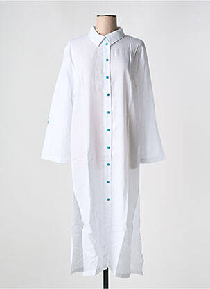 Tunique manches longues col chemisier blanc TANIT CODE femme