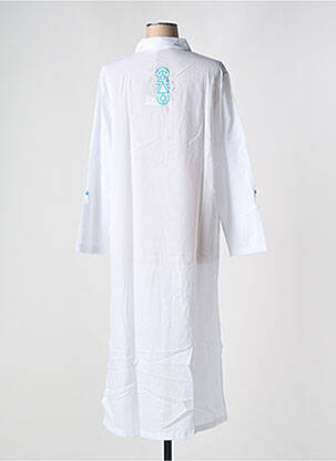 Tunique manches longues col chemisier blanc TANIT CODE femme