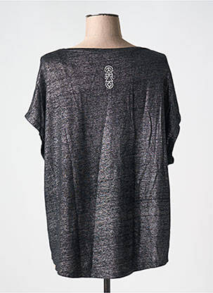 T-shirt col v manches courtes noir TANIT CODE femme