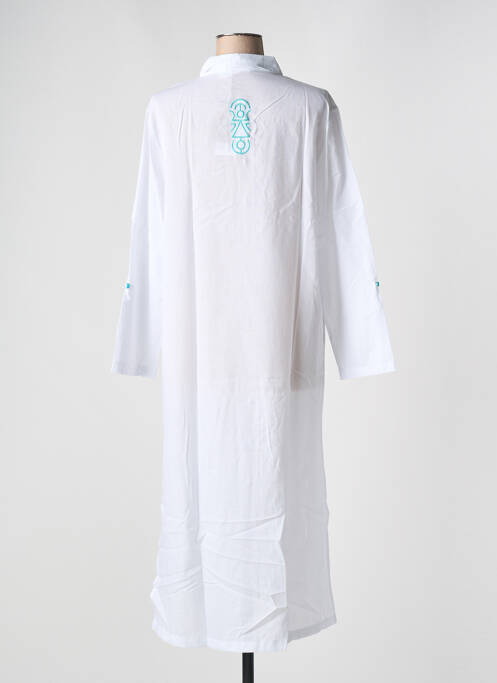 Tunique manches longues col chemisier blanc TANIT CODE femme