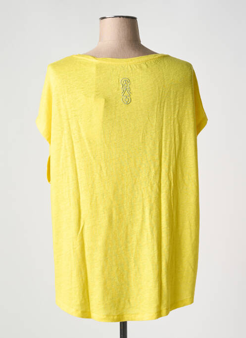 T-shirt col v manches courtes jaune TANIT CODE femme