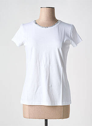 T-shirt stretch manches courtes blanc TANIT CODE femme