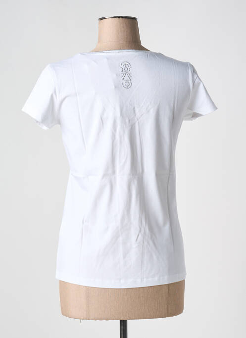 T-shirt col v manches courtes blanc TANIT CODE femme