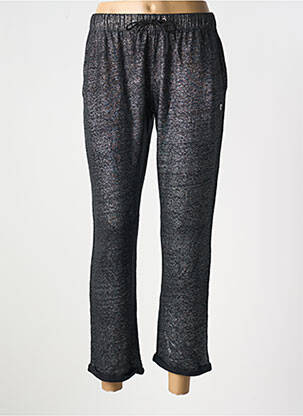 Pantalon droit taille élastique taille normale noir TANIT CODE femme
