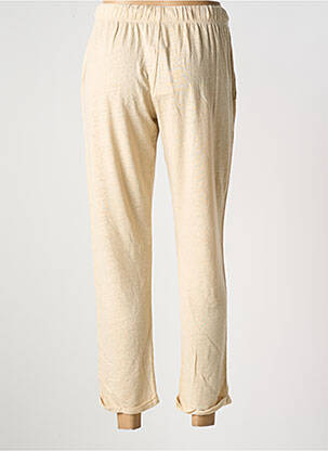 Pantalon droit taille élastique taille normale beige TANIT CODE femme