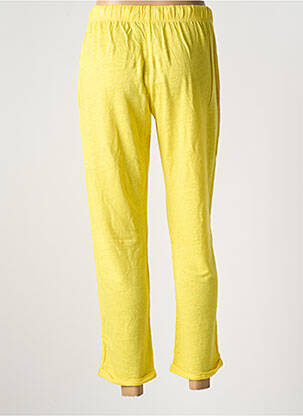 Pantalon droit taille élastique taille normale jaune TANIT CODE femme