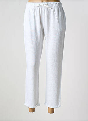 Pantalon droit taille élastique taille normale blanc TANIT CODE femme