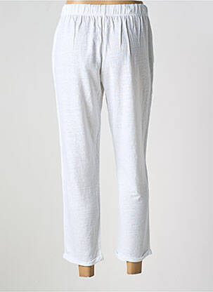 Pantalon droit taille élastique taille normale blanc TANIT CODE femme
