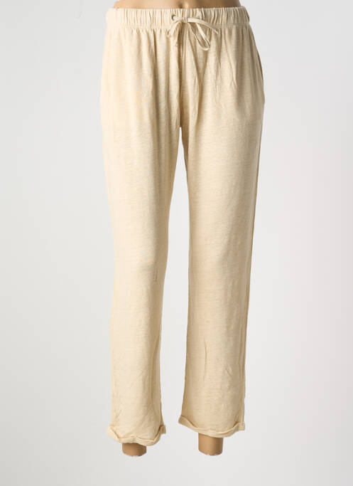 Pantalon droit beige TANIT CODE pour femme