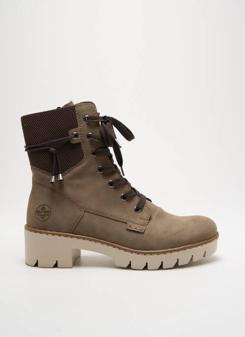 Bottines/Boots beige RIEKER pour femme