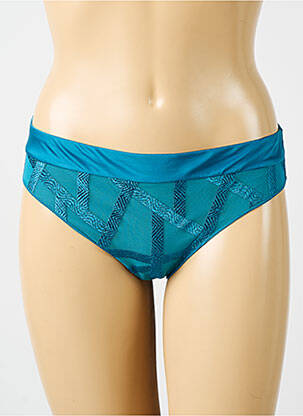 Culotte effet matière satinée bleu LOUISA BRACQ femme