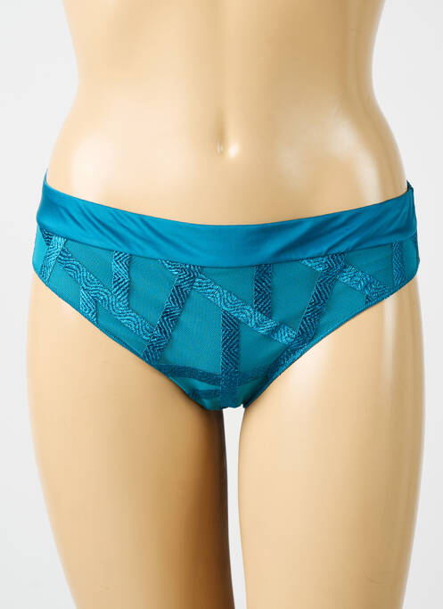 Culotte effet matière satinée bleu LOUISA BRACQ femme