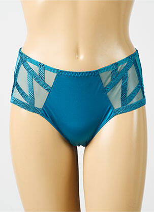 Shorty tissage satiné bleu LOUISA BRACQ femme