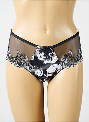 Shorty tissage satiné noir LOUISA BRACQ femme