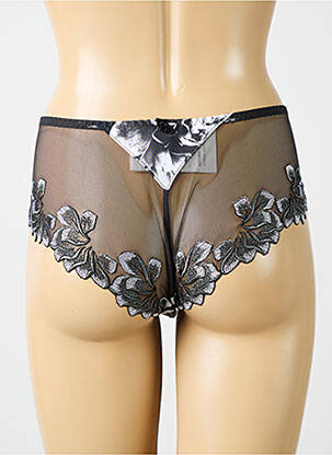 Shorty tissage satiné noir LOUISA BRACQ femme