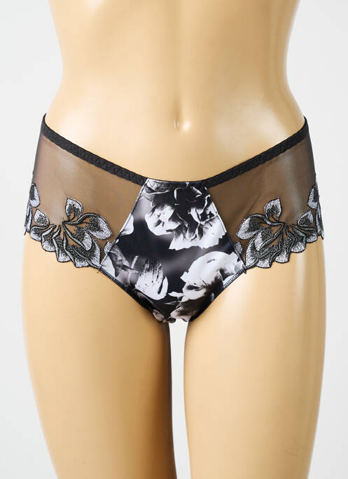Shorty tissage satiné noir LOUISA BRACQ femme