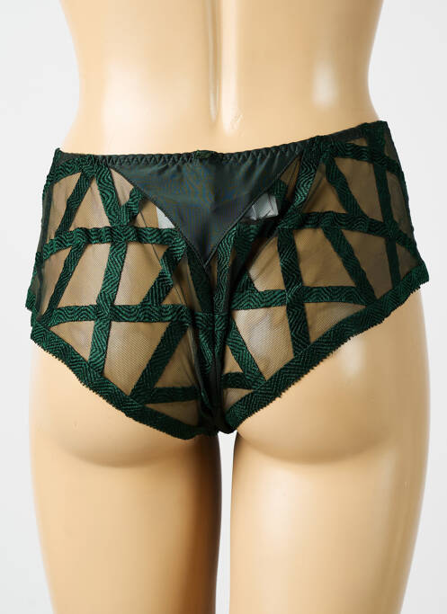 Shorty effet matière satinée vert LOUISA BRACQ femme