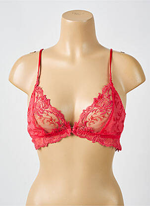 Soutien-gorge sans armature haut triangles rouge LISE CHARMEL femme
