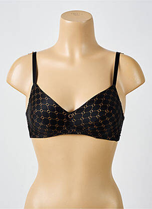 Soutien-gorge sans armature haut triangles noir ANTIGEL femme