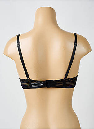 Soutien-gorge effet matière satinée haut triangles noir ANTIGEL femme