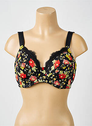 Soutien-gorge broderie haut soutien-gorge emboitant noir ANTIGEL femme