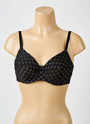 Soutien-gorge effet matière satinée haut soutien-gorge emboitant noir ANTIGEL femme