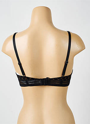 Soutien-gorge effet matière satinée haut soutien-gorge push-up noir ANTIGEL femme
