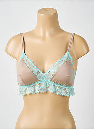 Soutien-gorge sans armature haut soutien-gorge avec mousse de rembourrage amovible marron ANDRES SARDA femme