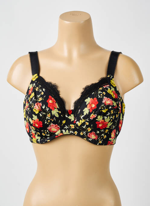 Soutien-gorge broderie haut soutien-gorge emboitant noir ANTIGEL femme