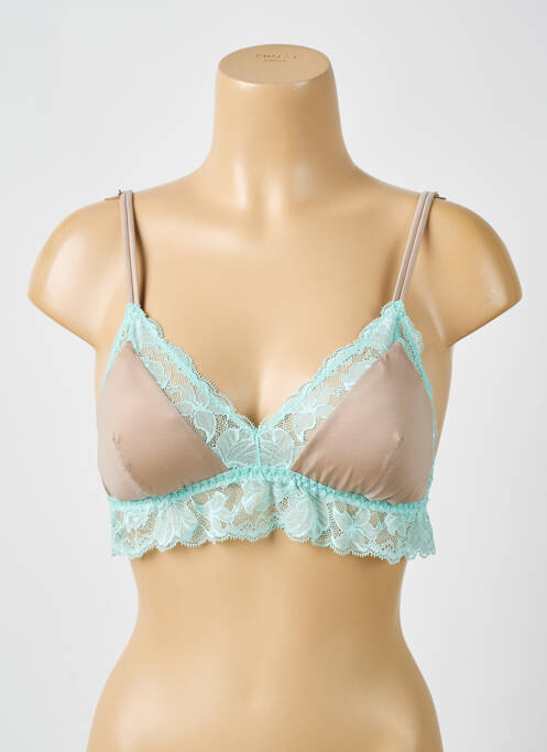 Soutien-gorge sans armature haut soutien-gorge avec mousse de rembourrage amovible marron ANDRES SARDA femme
