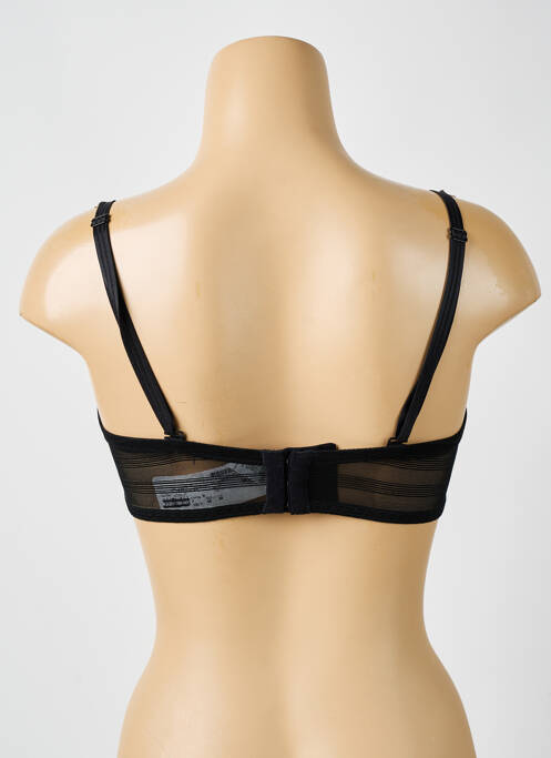 Soutien-gorge effet matière satinée haut soutien-gorge push-up noir ANTIGEL femme