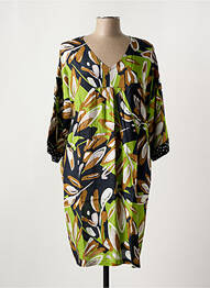 Robe mi-longue coupe fluide manches 3/4 vert MASAI femme