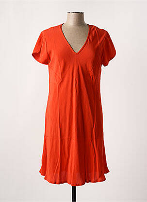 Robe courte manches courtes manches courtes orange MASAI femme