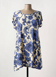 Robe courte manches courtes manches courtes bleu MASAI femme