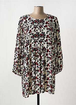 Tunique manches longues tissage crêpe noir MASAI femme