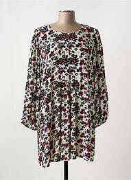 Tunique manches longues tissage crêpe noir MASAI femme