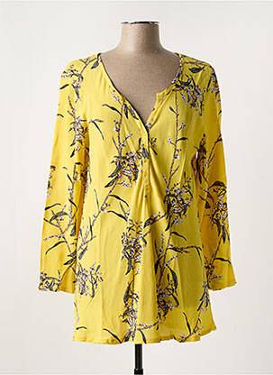 Tunique manches longues légère et transparente jaune MASAI femme
