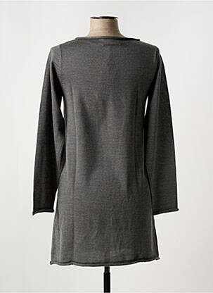 Pull col bateau manches longues gris KOKOMARINA femme