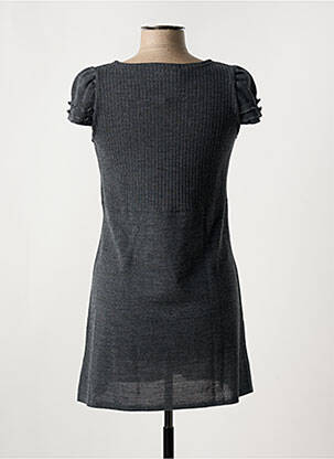 Robe pull tissage chiné manches courtes gris TELMAIL femme