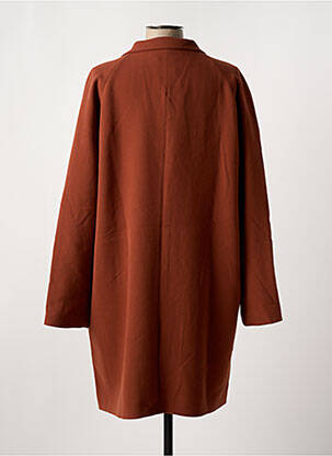 Manteau long coupe droite sans capuche marron NOA NOA femme