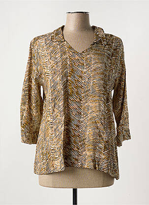 Blouse manches 3/4 manches 3/4 marron MASAI femme