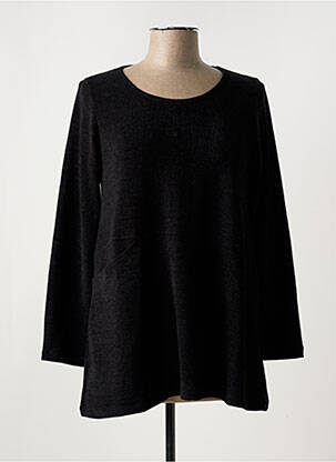 Pull stretch manches longues noir G!OZE femme