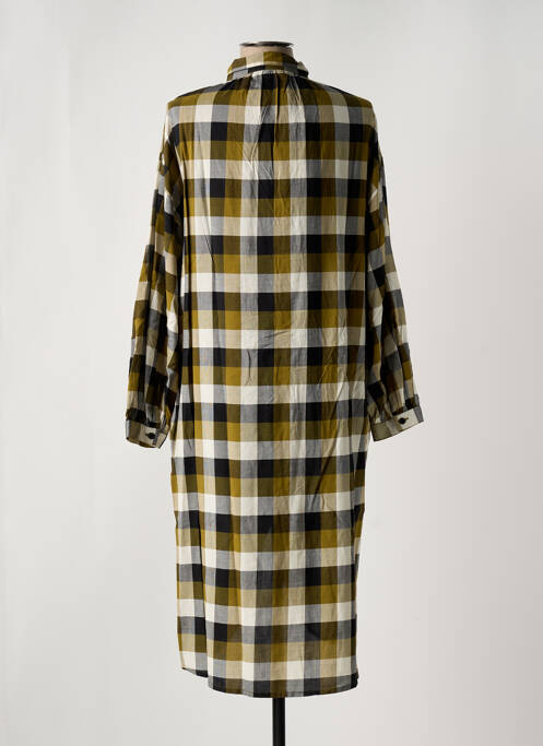 Robe mi-longue manches longues manches longues vert MASAI femme