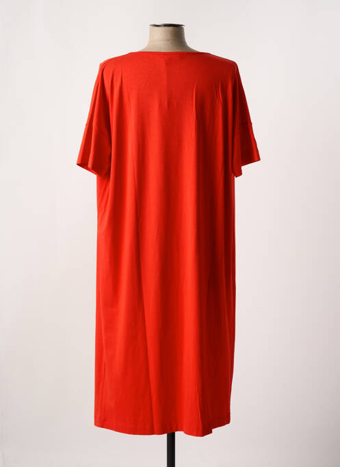 Robe mi-longue manches courtes manches courtes rouge MASAI femme