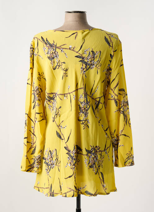 Tunique manches longues tissage crêpe jaune MASAI femme